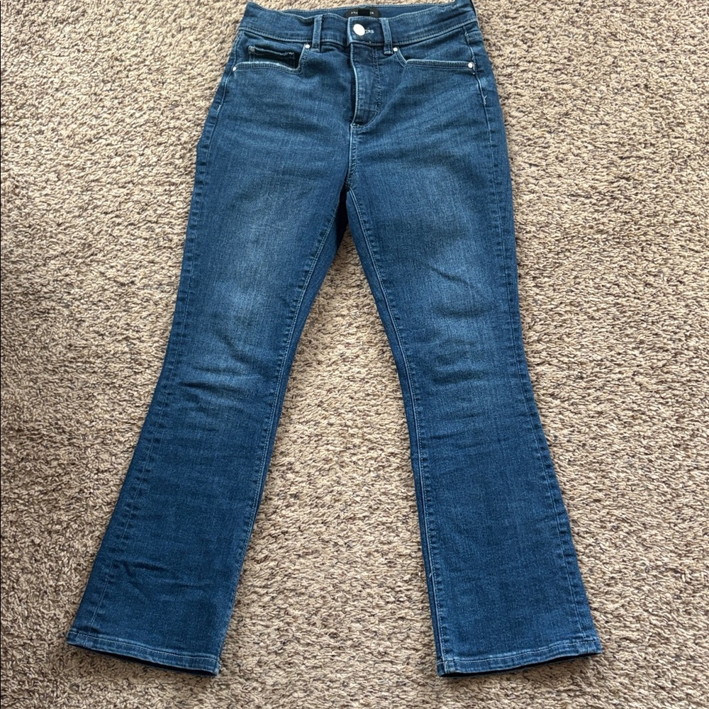 Ann Taylor High Waist Petite Crop Dark Blue Women's Jeans